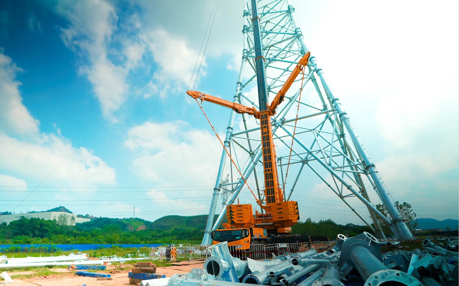 星空官方网页版“百变金刚”XCA600L8助力湖北送变电工程项目