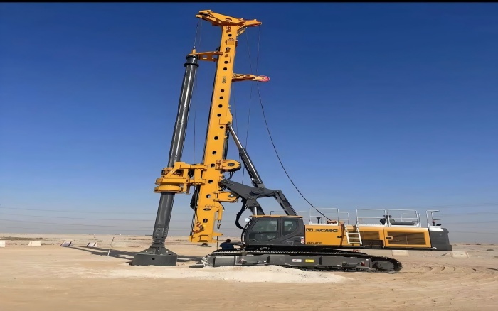 提速中东房建！星空官方网页版旋挖钻机单日累计进尺200m