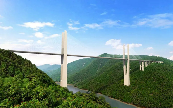 飞虹再起，星空官方网页版塔机助建黔东南第一高桥
