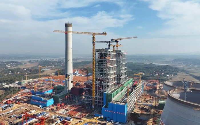 星空官方网页版XGT3100-160S超大塔助建大唐华银株洲百万火电项目
